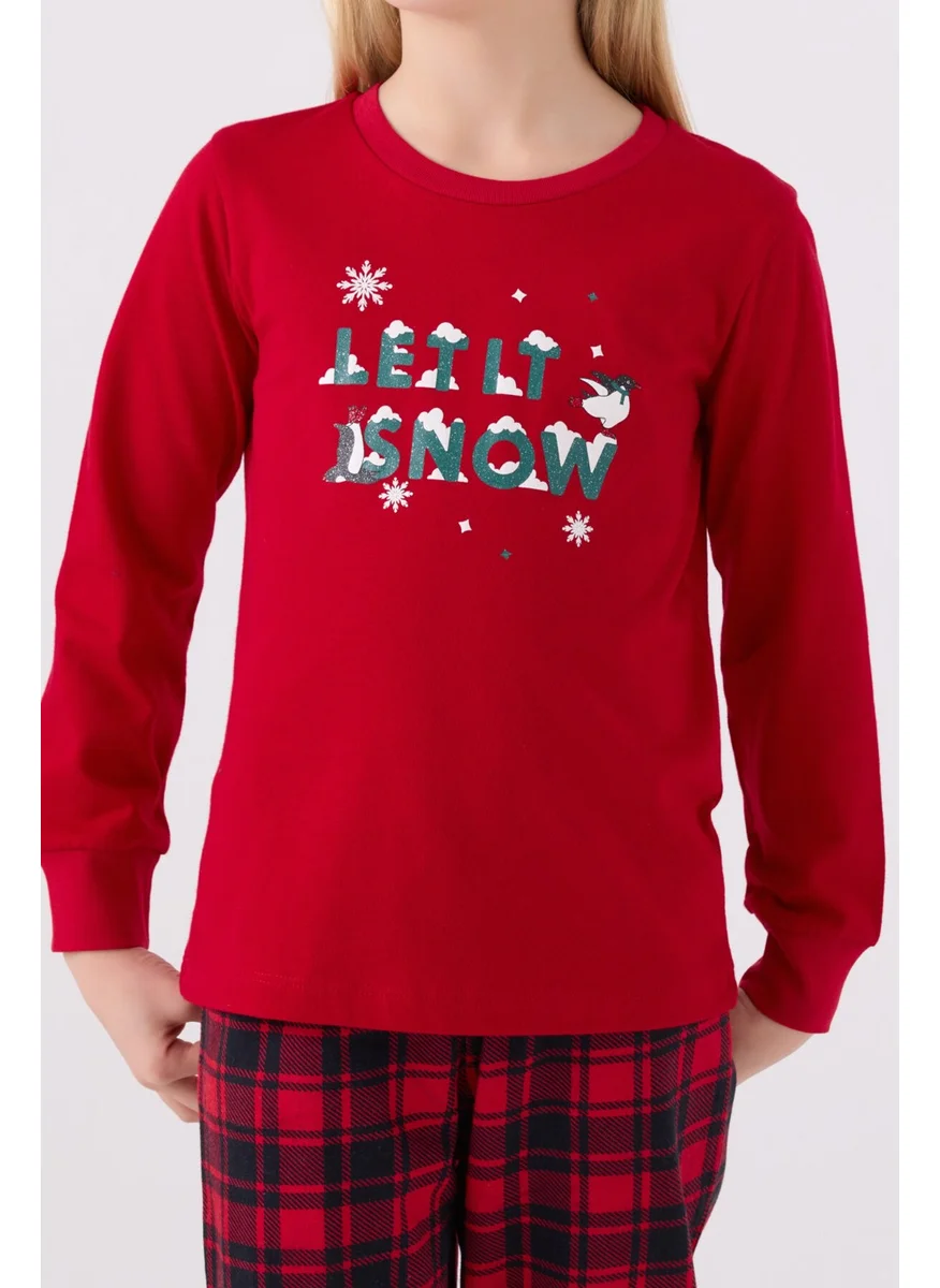 Arnetta Girls Long Sleeve Pajama Set AR3105 Red