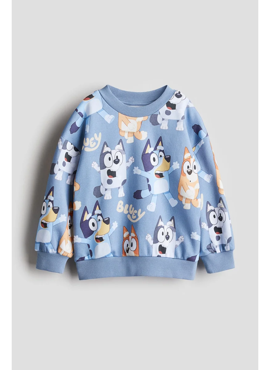 اتش اند ام Oversized Printed Sweatshirt