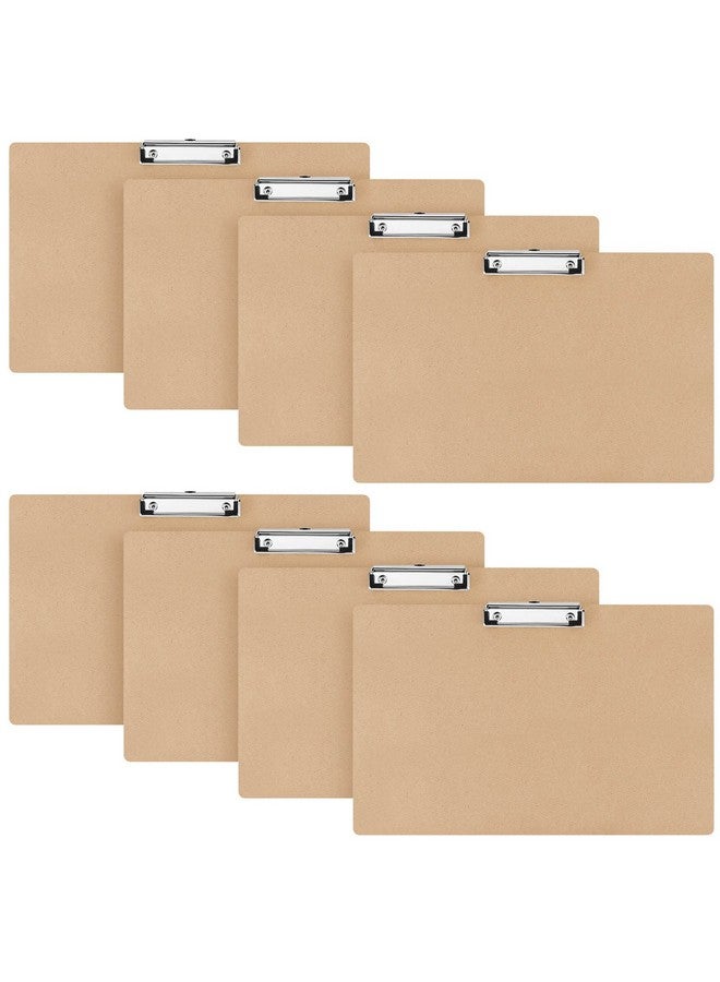 هينويسو 8 قطع 11 × 17 لوحة خشبية للحافظة مع مشبك منخفض المستوى للمكتب البني الحافظة المناظر الطبيعية الحافظة الأفقية دفتر الأستاذ البني لرسم رسم اللوازم الفنية - Image 1