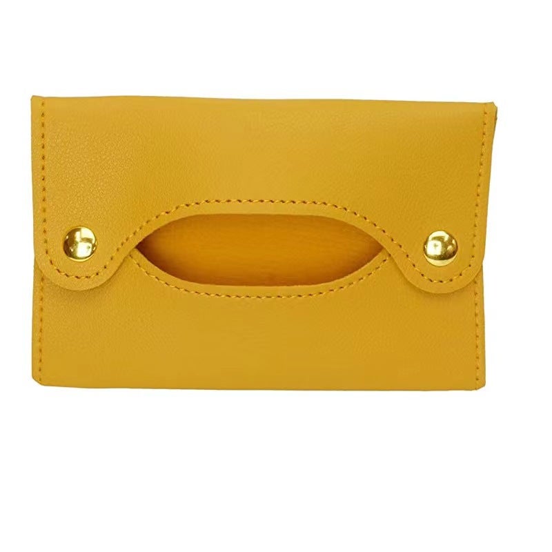 Generic Spot mini tissue bag Mommy out baby portable tissue box BBQ camping tissue bag Yellow 
