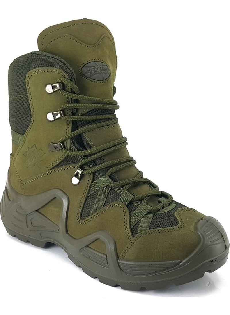 Scooter  - P1490 Men's Leather Laced Military Boots - Image 1