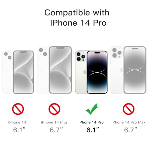 JETech Case for iPhone 14 Pro 61Inch NonYellowing Shockproof Phone Bumper Cover AntiScratch Clear Back Deep Purple - Image 3