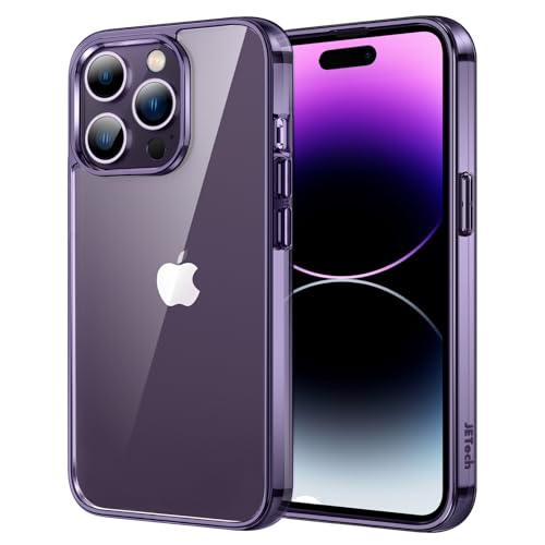 JETech Case for iPhone 14 Pro 61Inch NonYellowing Shockproof Phone Bumper Cover AntiScratch Clear Back Deep Purple - Image 1