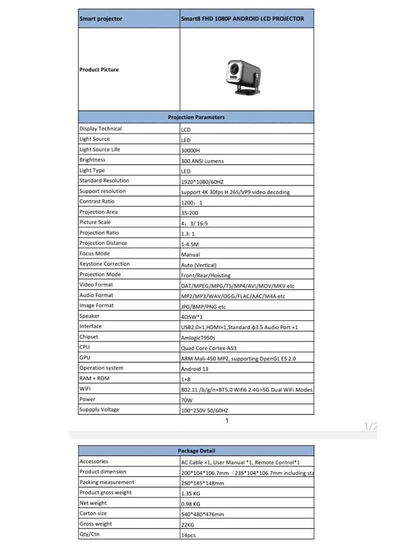 Borrego Smart8 Projector - - Image 5