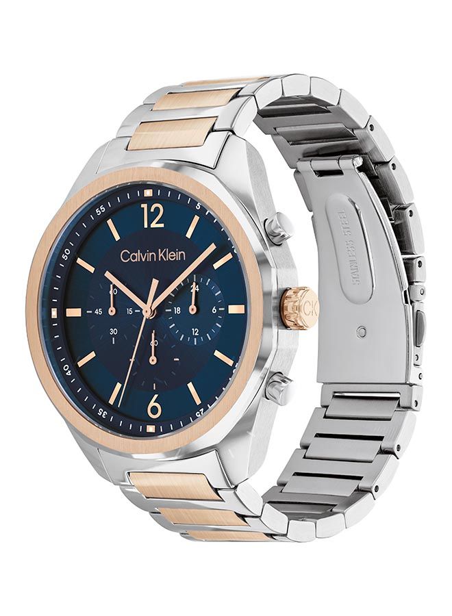 CALVIN KLEIN ساعة يد رجالية كرونوغراف دائرية الشكل من الستانلس ستيل 25200265 45 ملم - Image 2