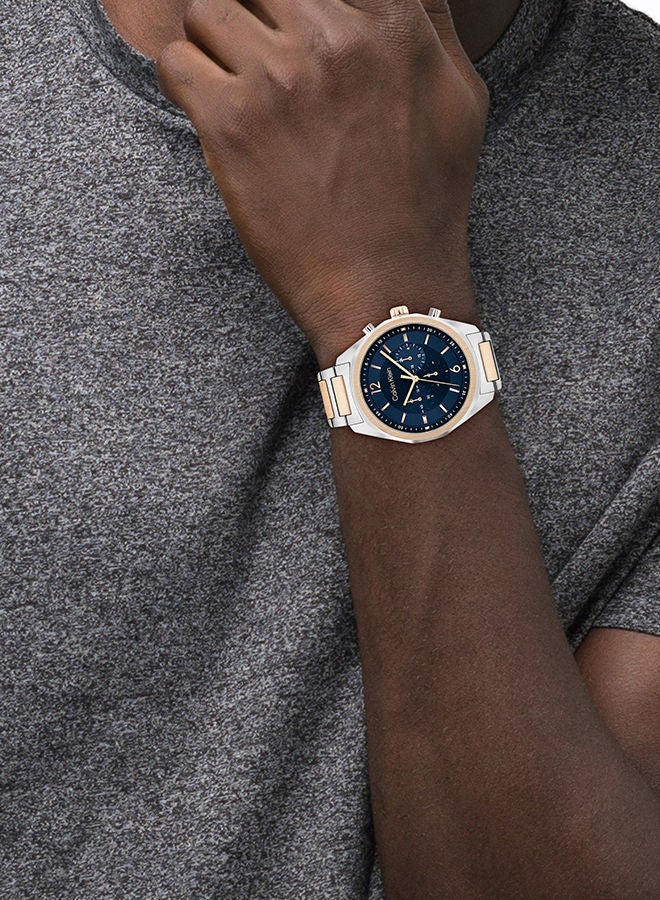 CALVIN KLEIN ساعة يد رجالية كرونوغراف دائرية الشكل من الستانلس ستيل 25200265 45 ملم - Image 4