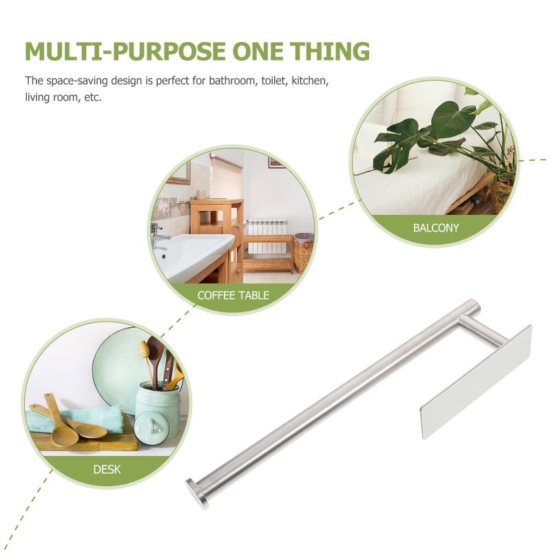 Stainless Steel Wall Mounted Towel Rack Holder For Bathroom Kitchen Storage - Image 4