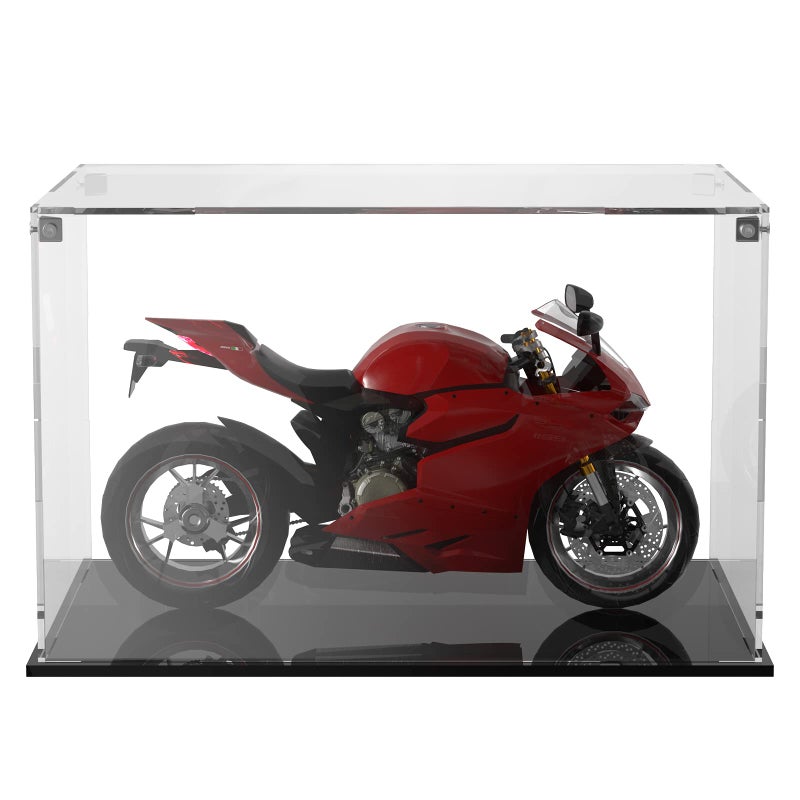 Cliselda Cliselda Acrylic Display Case for Collectibles, Assemble Clear Football Display Case Acrylic Display Box Glass Case, Dustproof Protection Showcase for Action Figures Toys (12x8x8 inch)  - Image 1