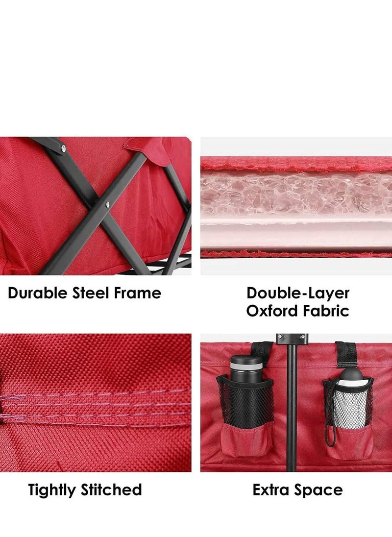 Generic - Multi-Functional Folding Shopping Cart Trolley Red - Image 1