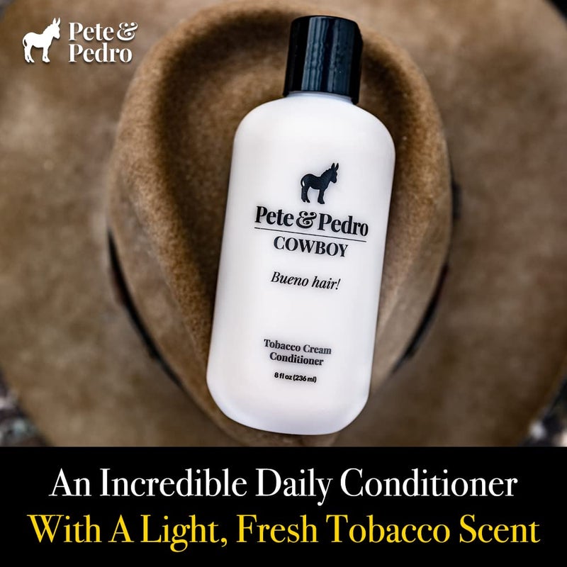 Pete & Pedro COWBOY - Tobacco Soft Cream Lightweight Conditioner for Men | Smells Incredible, Hydrates Hair Without Weighing It Down | As Seen on Shark Tank, 8.5 oz. - Image 3