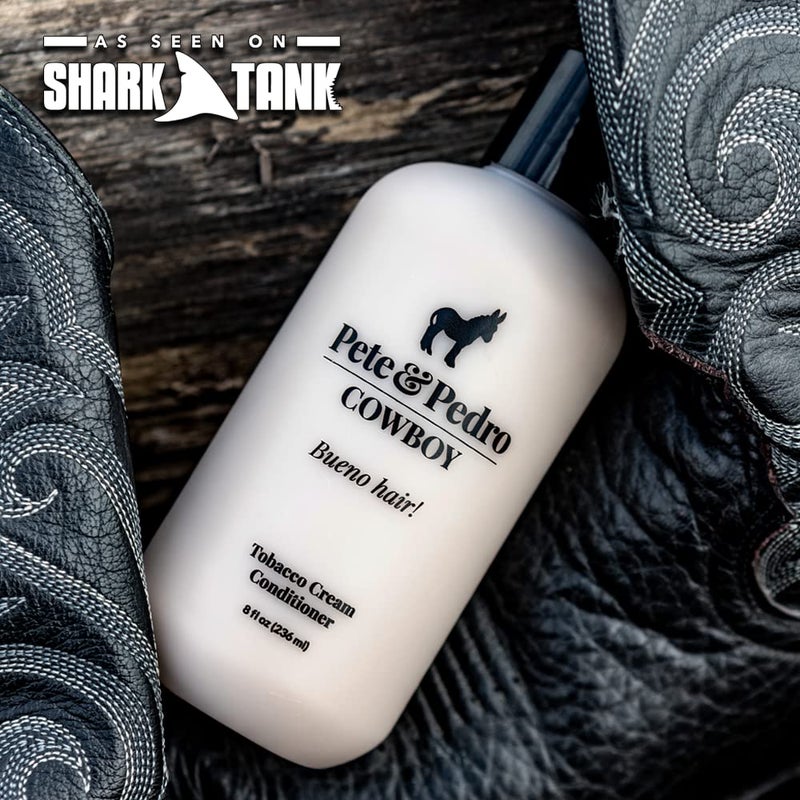 Pete & Pedro COWBOY - Tobacco Soft Cream Lightweight Conditioner for Men | Smells Incredible, Hydrates Hair Without Weighing It Down | As Seen on Shark Tank, 8.5 oz. - Image 4