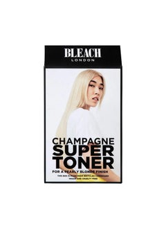 BLEACH LONDON Champagne Super Toner Kit Yellow Brass Removing Color Depositing Formula For Champagne Blonde Base For Blonde Hair & Post Bleached Hair Vegan Cruelty Free Ammonia Free  - Image 1