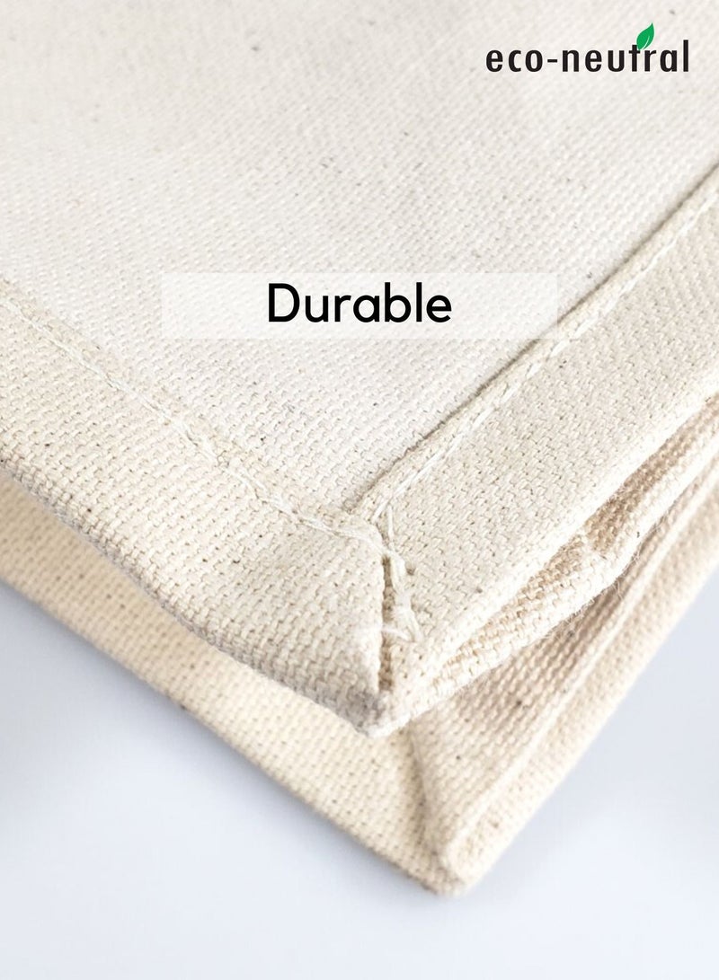 Eco-neutral 5-Piece Waterproof Coating With Soft Handle Jute Tote Shopping Bag - Image 4