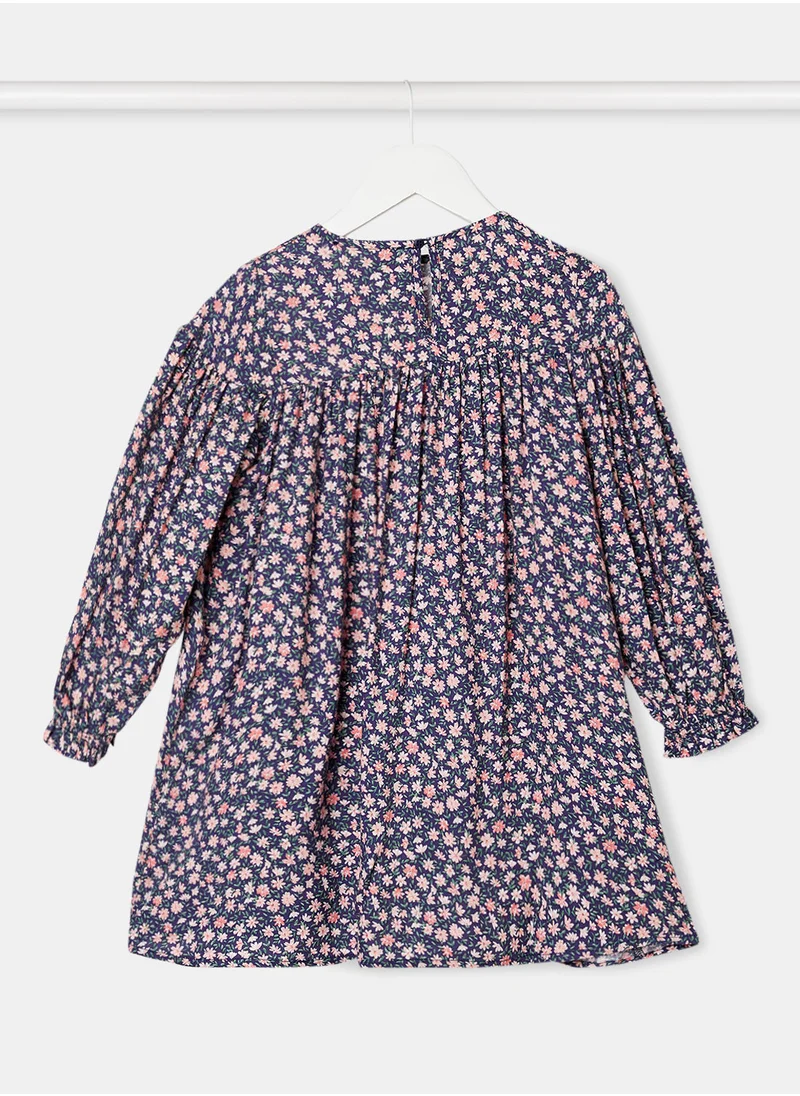 MANGO Girls Martina Floral Mini Dress