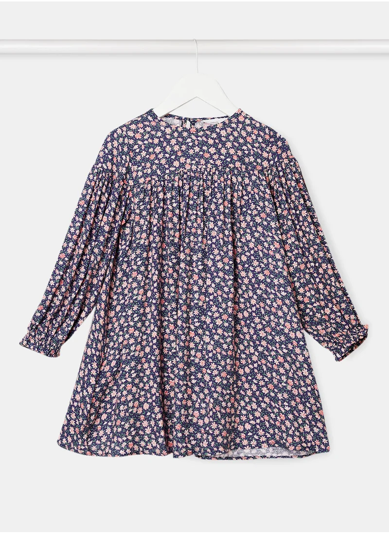 MANGO Girls Martina Floral Mini Dress