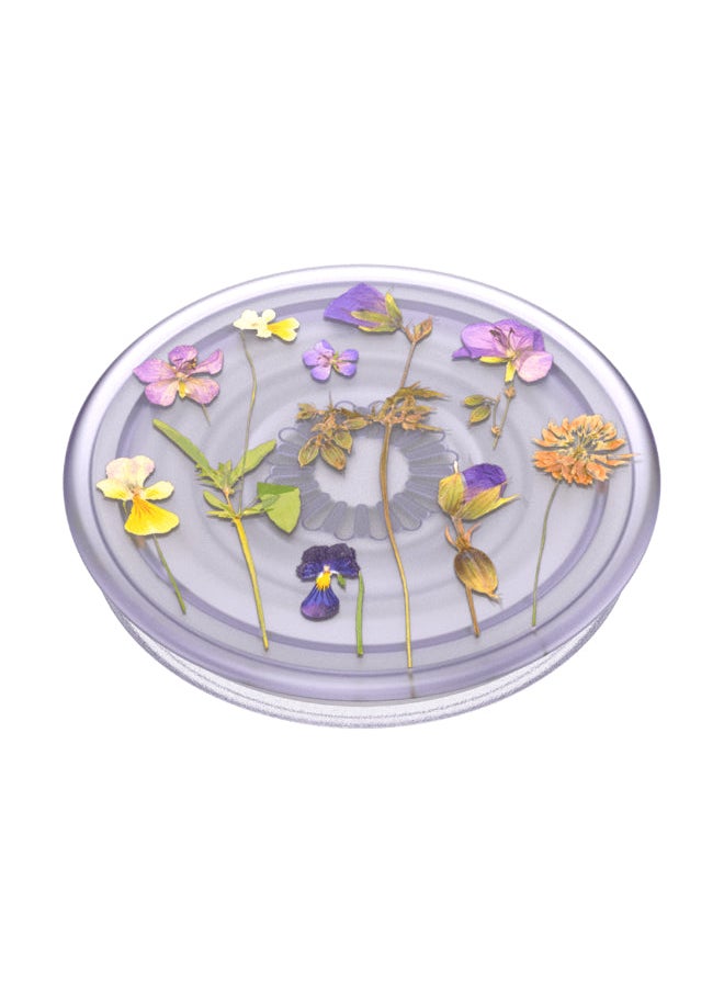 POPSOCKETS PopGrip Plant | قبضة هاتف من الجل وحامل، قابلة للإزالة وإعادة الاستخدام والغسل، تعمل مع جراب بلاستيكي صلب أملس، الجزء العلوي سهل الإزالة للشحن اللاسلكي - حقول أرجوانية  - Image 2