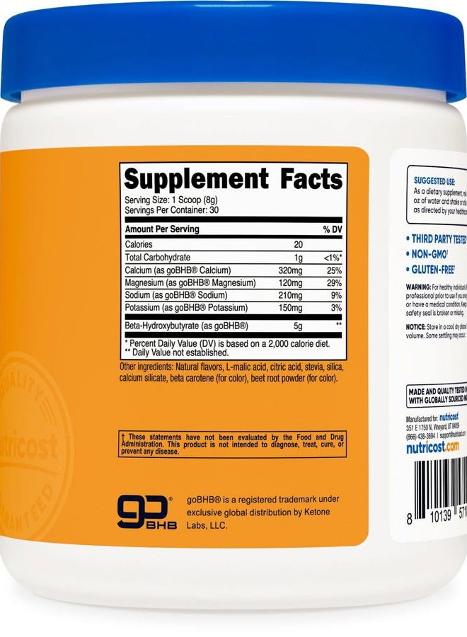 Nutricost خليط مشروبات ملح BHB (30 حصة، بنكهة خوخ مانجو) (5 جرام BHB لكل حصة) - 0 جرام سكر إجمالي، منتج نباتي - Image 5