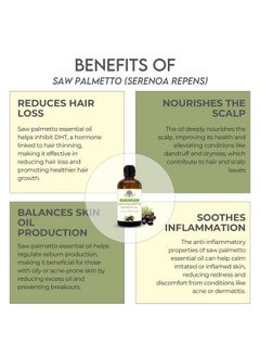 Devinez Devinez Saw Palmetto Oil for Hair Growth (15ml) - 100% Pure Organic & Undiluted, Natural Vitalizer for Hair, Hormone Balance, Skin & Urinary Health for Women (Pack of 1)  - Image 3