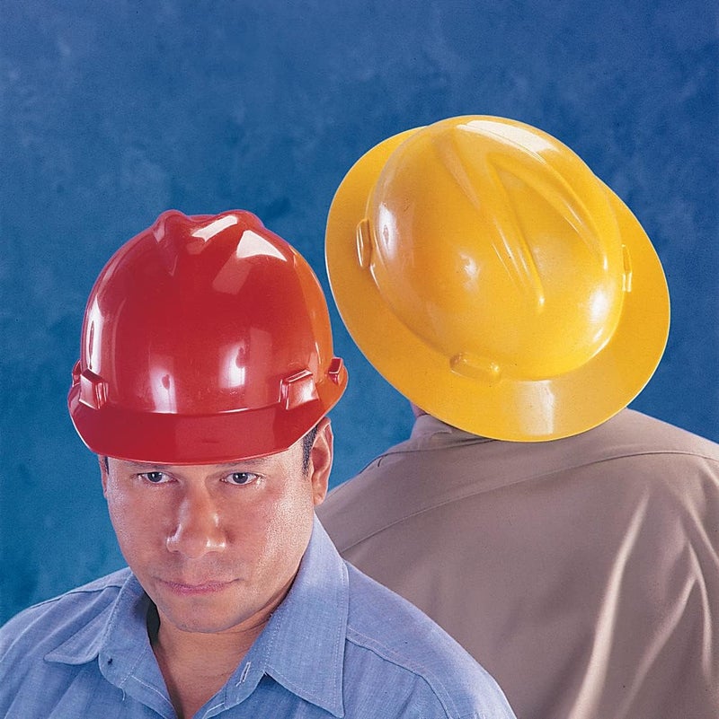 MSA V-Gard Full-Brim Hard Hat with Fas-Trac III Suspension - White - Image 5