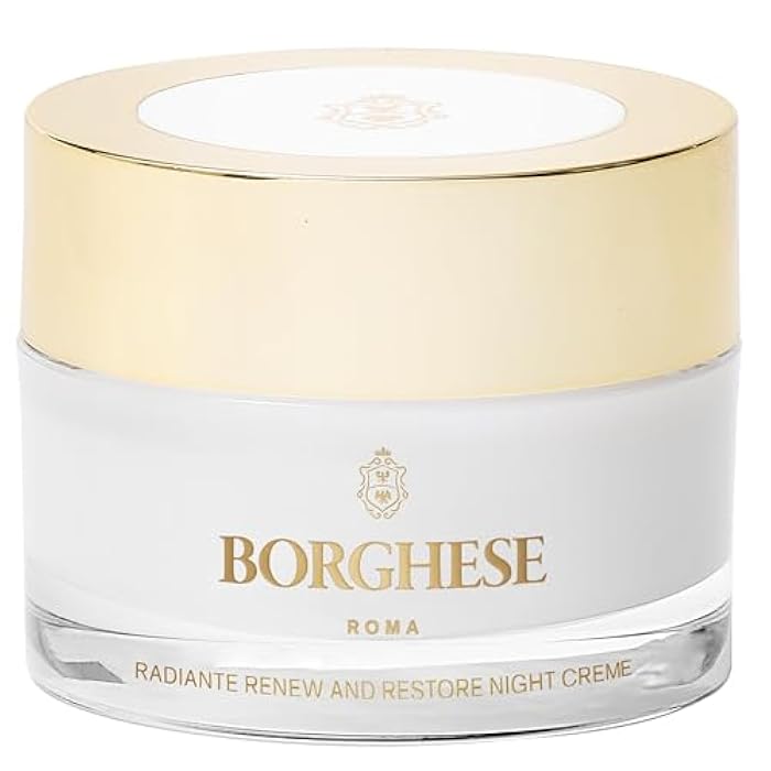 Borghese Radiante Renew & Restore Night Creme - Hydrating Barrier Night Cream with Castor Oil, Shea Butter, & Vitamin B3, for All Skin Types - Image 1