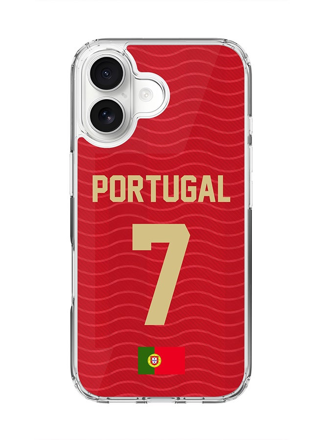 Stylizedd Classic Clear Magnetic Case for Apple iPhone 17 , Hybrid Soft Case Flexible Edges Anti Drop TPU PC Gel Thin Transparent Cover [ Designed for Apple iPhone 17 ] - Football Team Portugal World Cup 2026 - Image 1