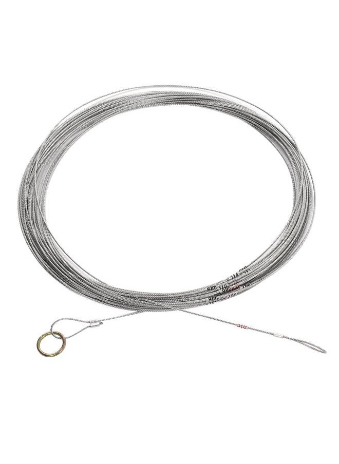 Thoraya Steel Wire Measuring Rope Good Flexibility Sturdy Steel Rope Measuring Cord with Scale for Well Construction 30m/98.4ft  - Image 1