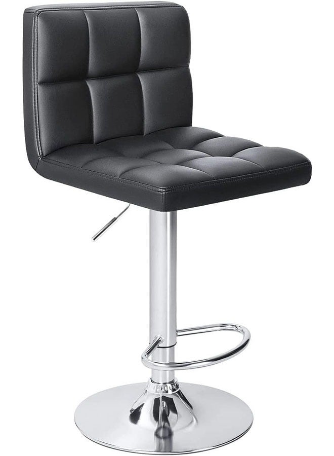 جولدن بار البراز ارتفاع قابل للتعديل كرسي بار كراسي دوارة عالية مع مسند الظهر ومسند للقدمين بو الجلود بارستول بدون ذراع جزيرة المطبخ البراز لجزيرة المطبخ المنزل مكتب القهوة (1 قطعة) - Image 1