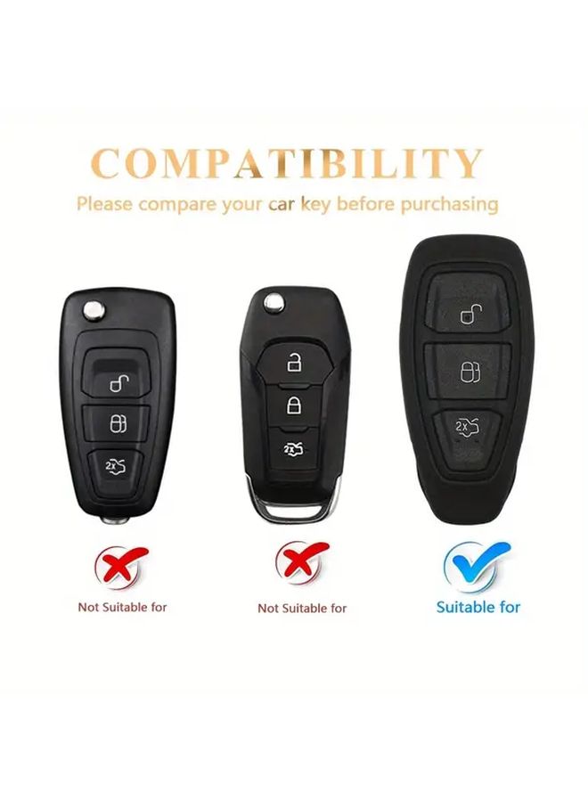 Black TPU Smart Key Case Cover Protective Keyless Entry Fob Accessory - Image 3