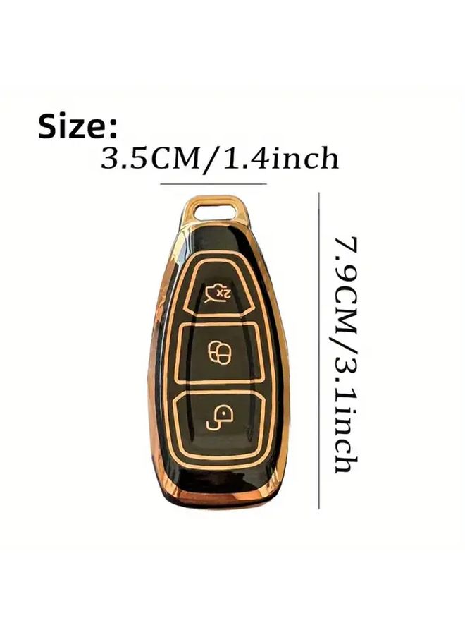 Black TPU Smart Key Case Cover Protective Keyless Entry Fob Accessory - Image 2