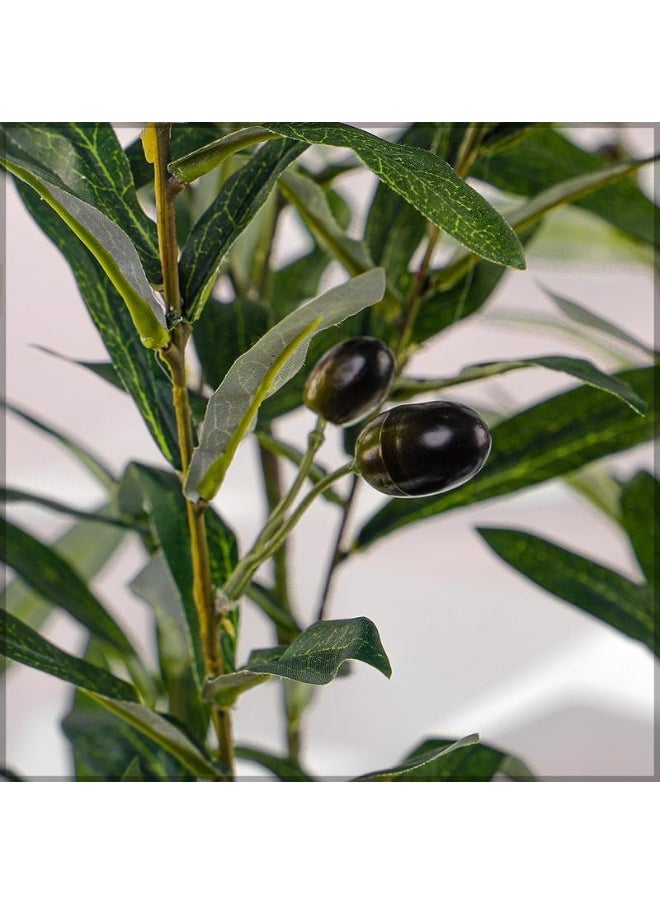 Generic Nearly Natural Real Touch Artificial Olive Plant 50X50X70 Cm Green-Brown  - Image 1