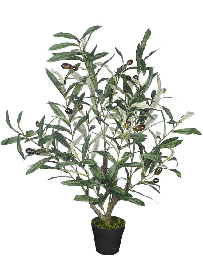 Generic Nearly Natural Real Touch Artificial Olive Plant 50X50X70 Cm Green-Brown  - Image 2