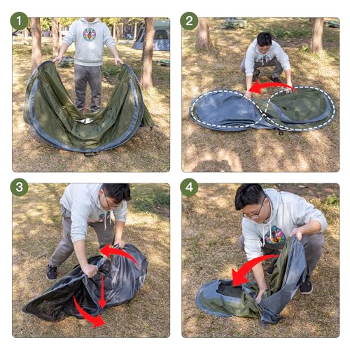 Night Cat Pop-up Camping Tent: 2 Person Tent Waterproof Instant Easy Setup Tunnel Tent - Image 5