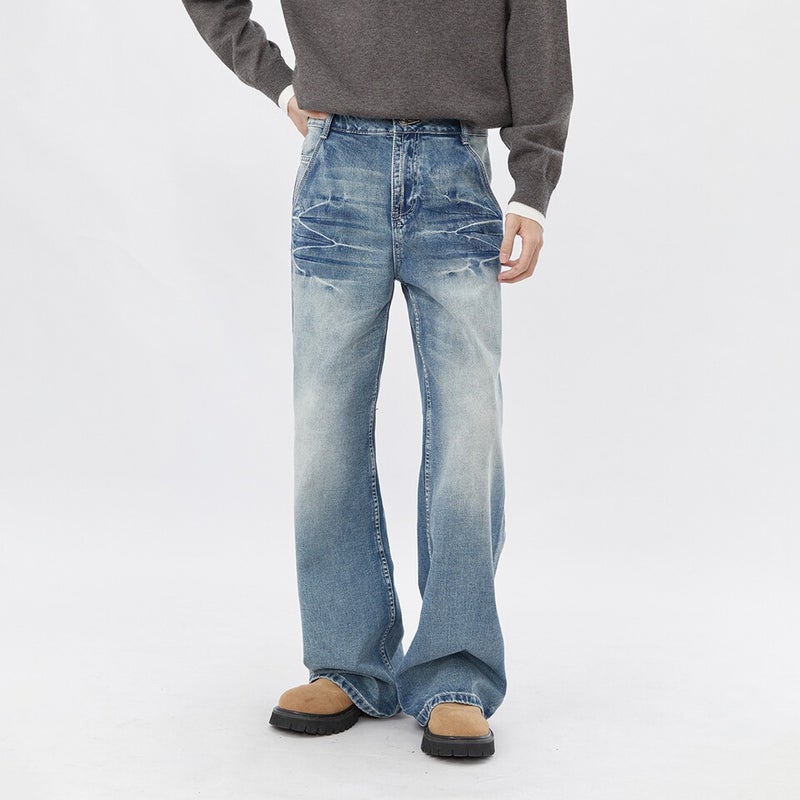 Unisex Classic Denim Jeans Loose Fit Daily Outdoor Wear - Image 2