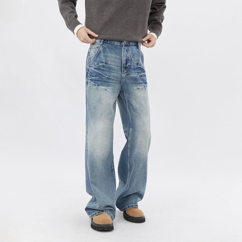 Unisex Classic Denim Jeans Loose Fit Daily Outdoor Wear - Image 4