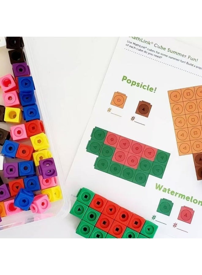 ليرننج ريسورسز مكعبات MathLink (1-10) للرياضيات، تنمية تعليمية، ألعاب تعليمية، هدية للأطفال من عمر 3 سنوات فما فوق - Image 2