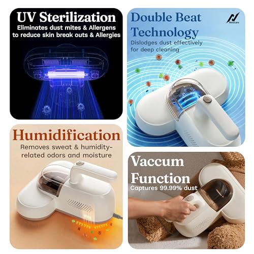 NexLev Mattress, Sofa & Carpet Vacuum Cleaner | For Dust Mites, Allergens & Pet Hair | 4 Step Cleansing with Double Beat, UV Light, Dehumidification & Vacuum | HEPA captures 99.99% Dust|MR-01 - Image 2