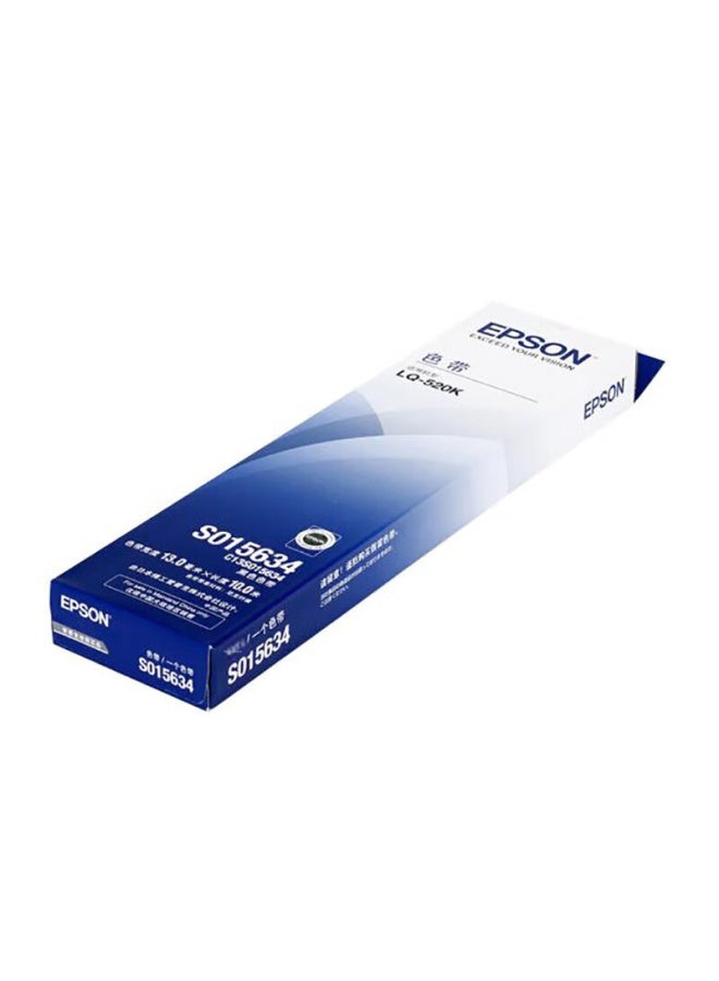 إبسون Epson C13s015634 خرطوشة شريط أصلية (مع قلب الشريط) (متوافقة مع موديلات Lq-520k/lq) - Image 1