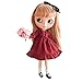 XiDonDon Doll Clothing Fashion Dress for BlythOb24LiccaAzone BJD Doll Clothes Toys Accessories Gifts Wine red Only Clothes - Image 3