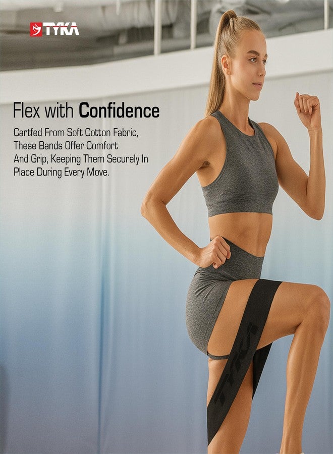 TYKA 6-Level Resistance Loop Bands Set- Portable Workout Set for Strength Training, Yoga & Physical Therapy (Black) - Image 5