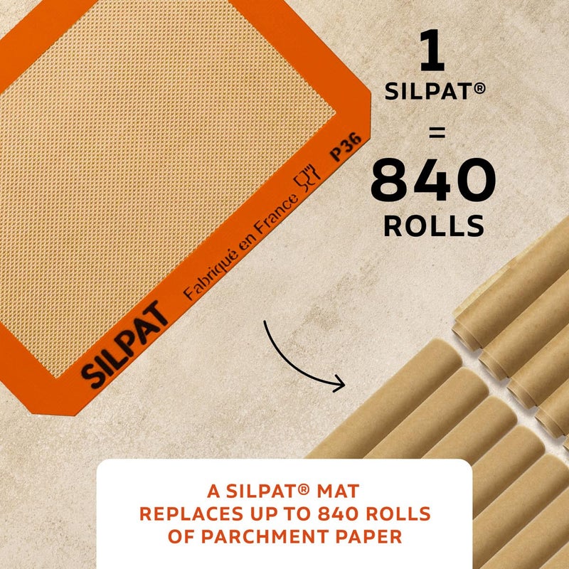 Silpat #1 Original Non-Stick Baking Mat Handcrafted in France Since 1965 - Trusted by World-Class Chefs - Certified Food Safe Silpat Technology (Pick Your Size) - Image 3