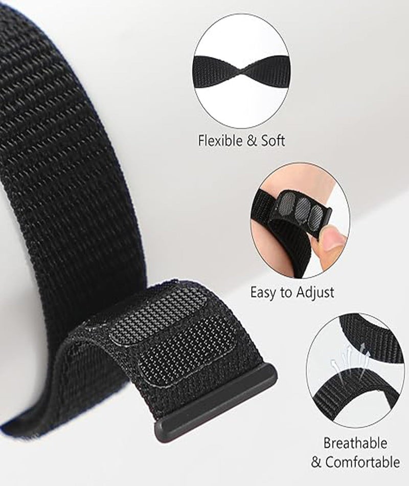 BdelrinQue 3 Pcs for Mi Band 8/9/10 Strap, Replacement Bands for Mi Band 8/9, Breathable and Adjustable Watch Straps, Comfortable for Gift, Workouts and Daily Use, Blue Black White - Image 3