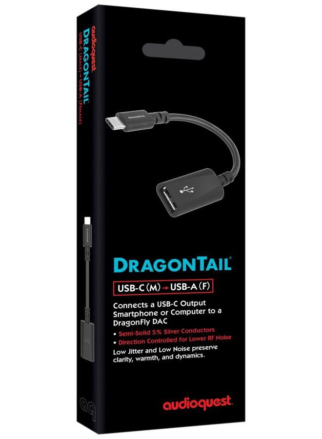 AudioQuest موسع USB Type-C DragonTail الكربوني - أسود - Image 2