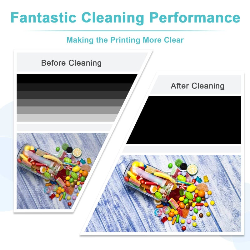 Absonic Printhead Cleaning Kit 100mL for Epson, Printer Cleaning Kit for HP, Inkjet Printer Head Cleaning Kit for Brother, Printer Cleaner Kit Nozzle Cleaner for Canon, Printer Print Head Cleaning Kit for DTF - Image 2