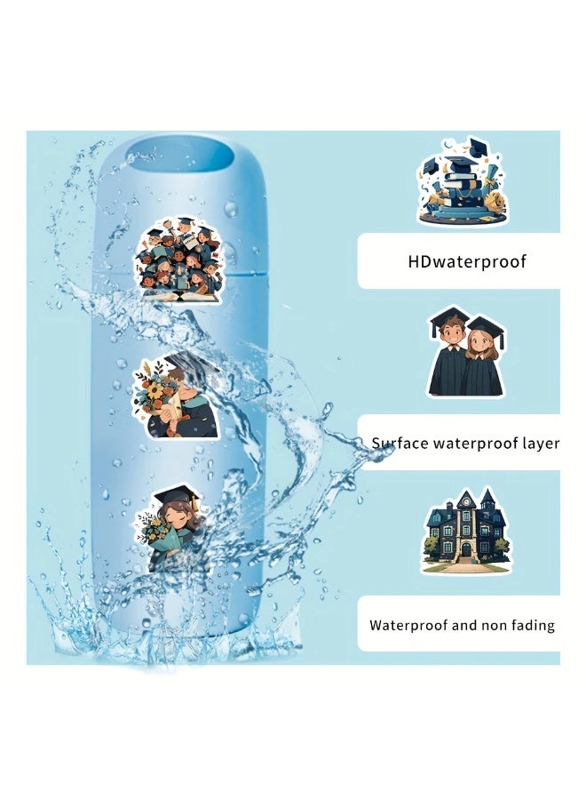 clooudiss Graduation Anime Stickers & Decals – 55 Reusable Colorful Cartoon Stickers | Perfect Gift for Graduates & Party Decor - Image 4