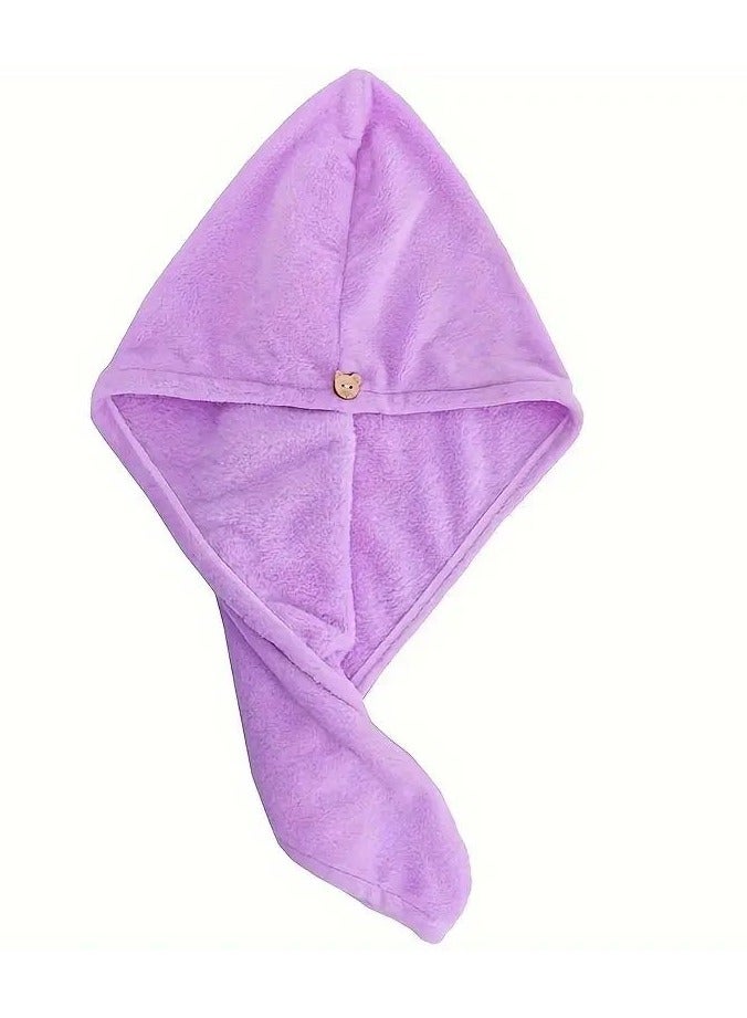 Goolsky 1pc Quick Dry Ultra-Soft Microfiber Hair Towel Turban with Button Closure - Super Absorbent No-Shedding Bath, Shower & Spa Head Wrap Cap for Women - Alcohol Free - Image 5