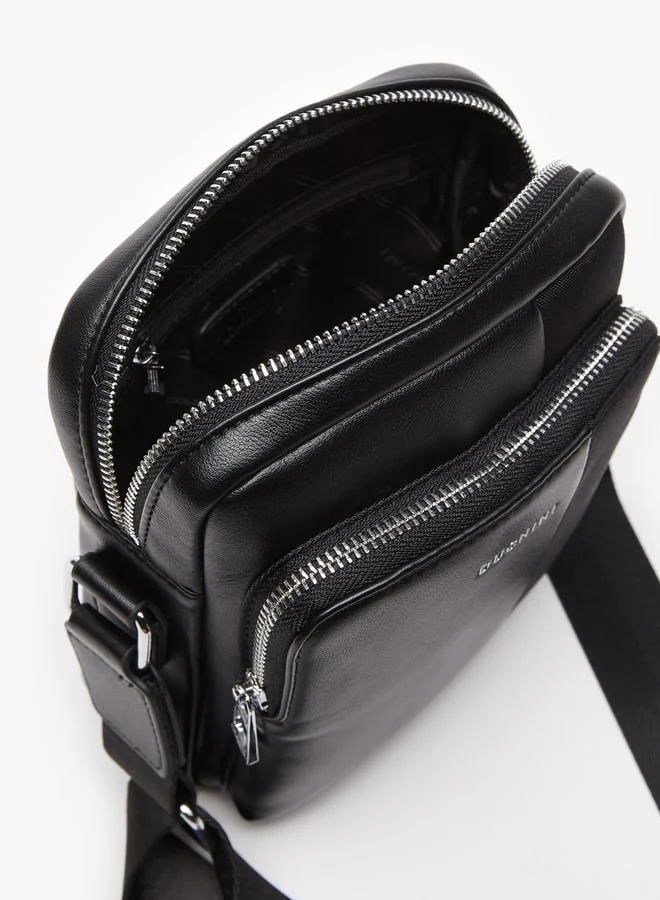 DUCHINI  Men's Panelled Crossbody Bag with Adjustable Strap and Zip Closure for Men | Best Price UAE