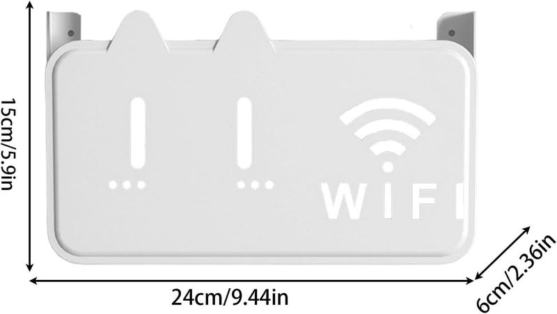 DORLANK WiFi Router Holder Wall Mount – Universal Wall Shelf for Modem, Set-Top Box, Smart Devices – Space-Saving Cable Organizer Stand for Home & Office (Multicolor) - Image 2