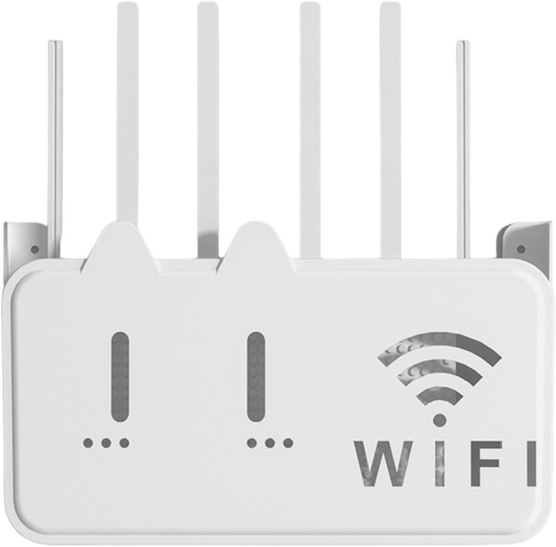 DORLANK WiFi Router Holder Wall Mount – Universal Wall Shelf for Modem, Set-Top Box, Smart Devices – Space-Saving Cable Organizer Stand for Home & Office (Multicolor) - Image 1