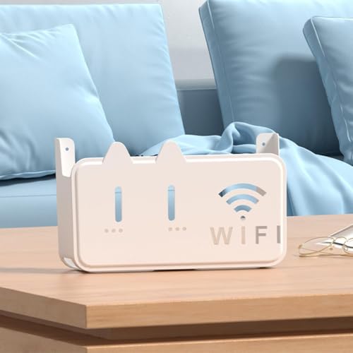 DORLANK WiFi Router Holder Wall Mount – Universal Wall Shelf for Modem, Set-Top Box, Smart Devices – Space-Saving Cable Organizer Stand for Home & Office (Multicolor) - Image 4