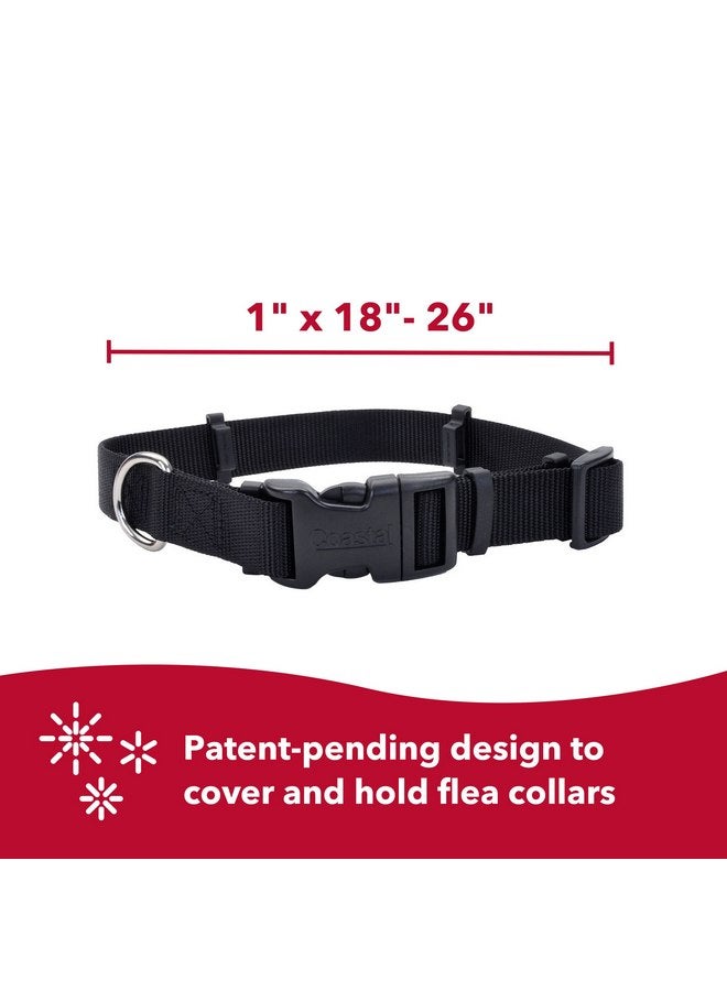 Coastal Pet SecureAway Collar Protector for Flea Collars - Dog Collar Accessory - Protective Collar for Flea Collar for Dogs - Adjustable Dog & Puppy Collar Protection - Black, 1" x 18-26" - Image 4
